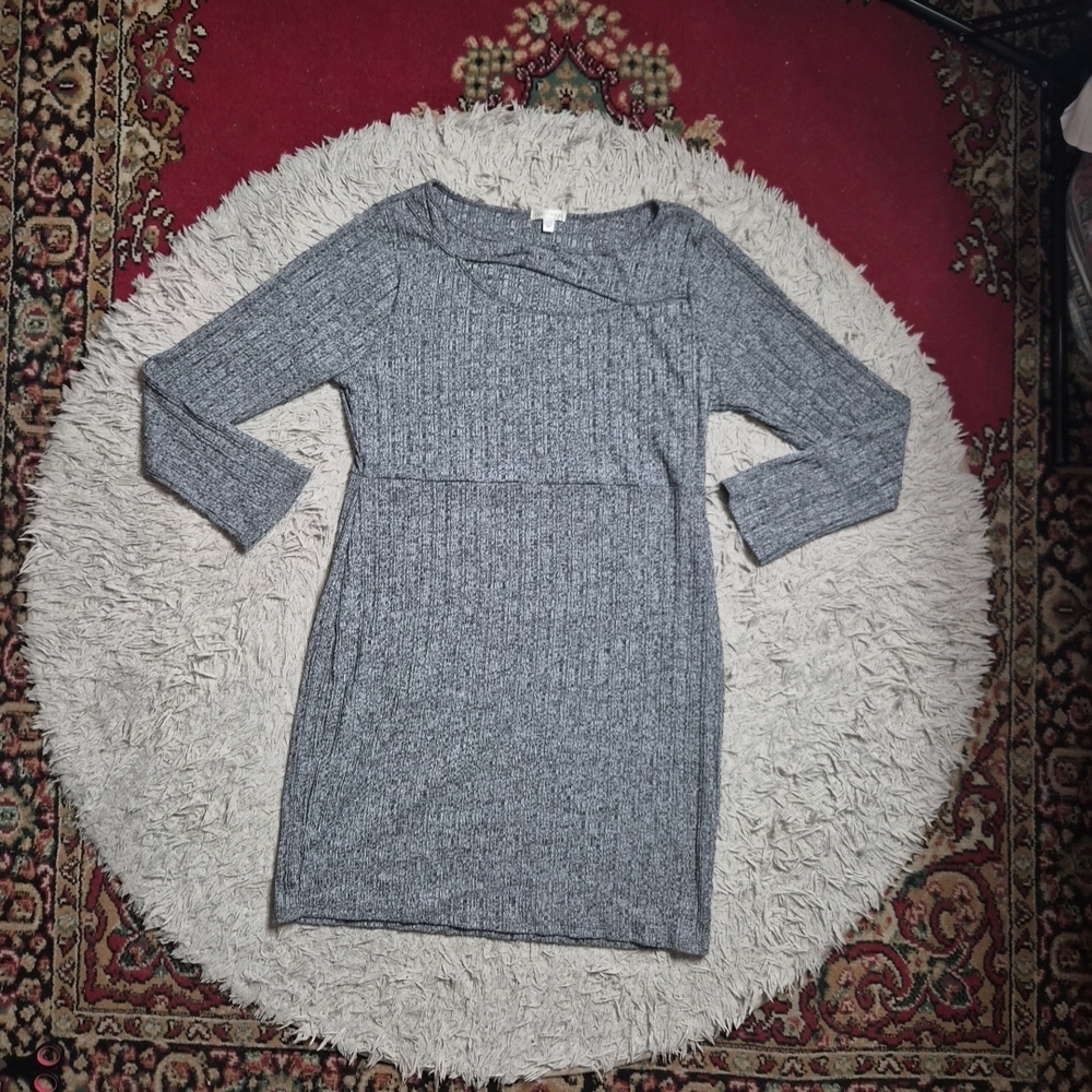 Womens Curvy Sense Dress Knit Size 3X Fall Winter Spring Asymmetrical Keyhole ✨️